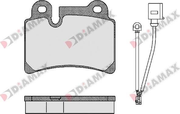 Diamax N09427 - Тормозные колодки, дисковые, комплект autospares.lv