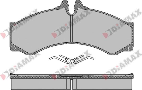 Diamax N09475 - Тормозные колодки, дисковые, комплект autospares.lv