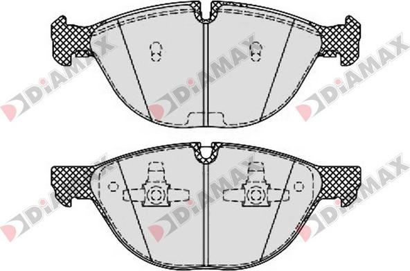 Diamax N09476 - Тормозные колодки, дисковые, комплект autospares.lv