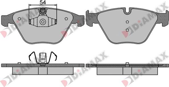 Diamax N09471 - Тормозные колодки, дисковые, комплект autospares.lv