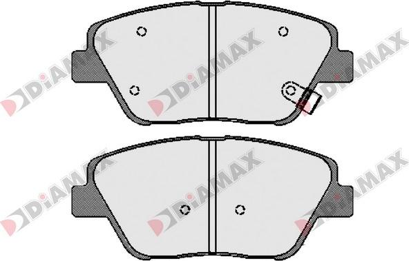 Diamax N09599 - Тормозные колодки, дисковые, комплект autospares.lv