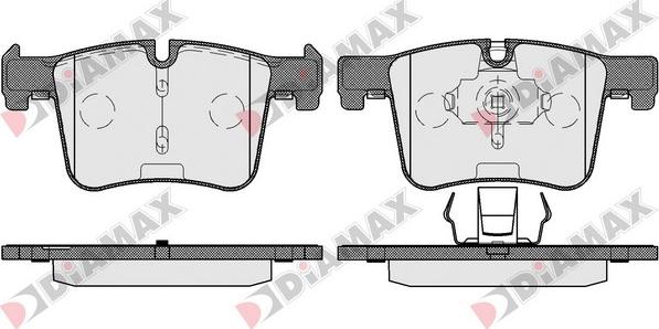 Diamax N09596 - Тормозные колодки, дисковые, комплект autospares.lv