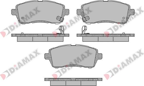 Diamax N09593 - Тормозные колодки, дисковые, комплект autospares.lv