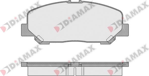 Diamax N09592 - Тормозные колодки, дисковые, комплект autospares.lv