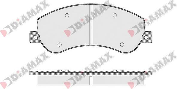 Diamax N09540 - Тормозные колодки, дисковые, комплект autospares.lv