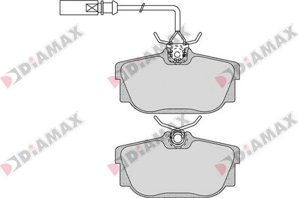 Diamax N09542 - Тормозные колодки, дисковые, комплект autospares.lv