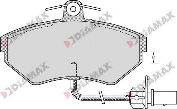 Diamax N09547 - Тормозные колодки, дисковые, комплект autospares.lv