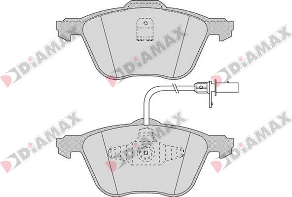 Diamax N09551 - Тормозные колодки, дисковые, комплект autospares.lv