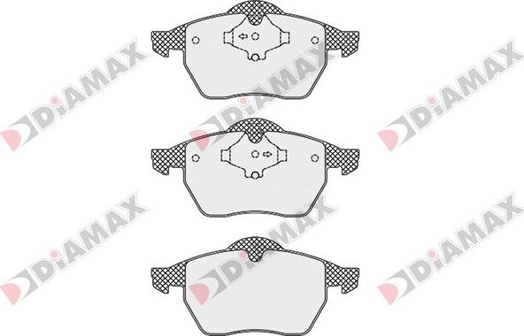 Diamax N09558 - Тормозные колодки, дисковые, комплект autospares.lv