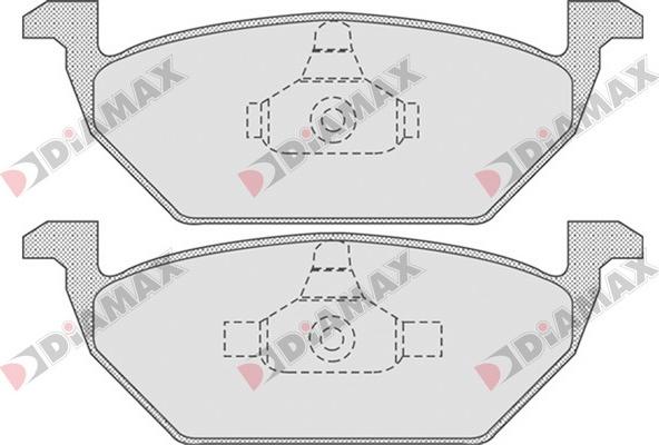 Diamax N09557 - Тормозные колодки, дисковые, комплект autospares.lv