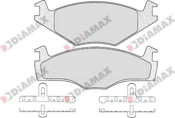 Diamax N09565 - Тормозные колодки, дисковые, комплект autospares.lv