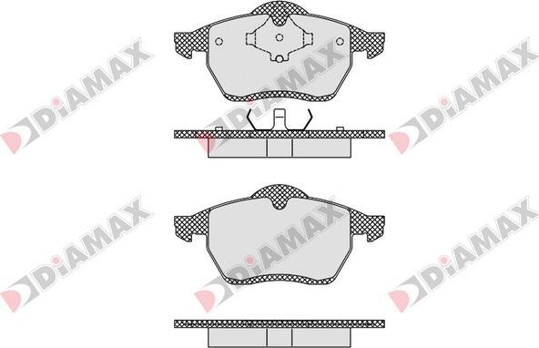 Diamax N09563 - Тормозные колодки, дисковые, комплект autospares.lv