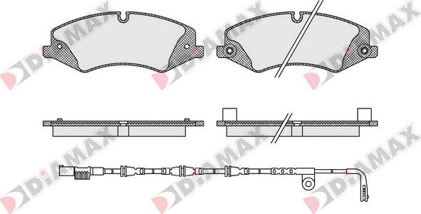 Diamax N09509A - Тормозные колодки, дисковые, комплект autospares.lv