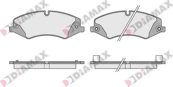 Diamax N09509 - Тормозные колодки, дисковые, комплект autospares.lv