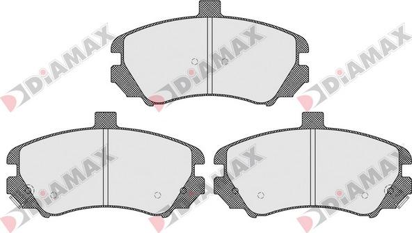 Diamax N09506 - Тормозные колодки, дисковые, комплект autospares.lv