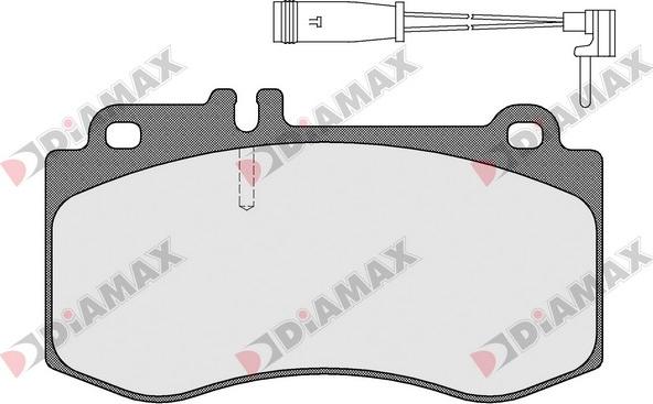 Diamax N09501A - Тормозные колодки, дисковые, комплект autospares.lv