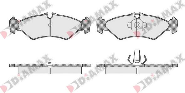 Diamax N09508 - Тормозные колодки, дисковые, комплект autospares.lv