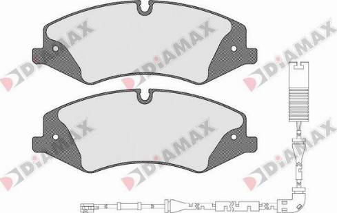 Diamax N09503B - Тормозные колодки, дисковые, комплект autospares.lv