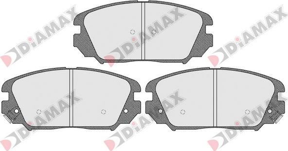 Diamax N09502 - Тормозные колодки, дисковые, комплект autospares.lv