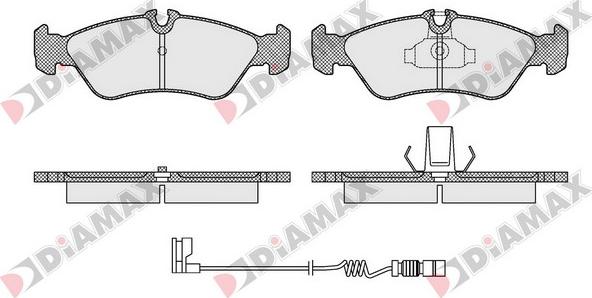 Diamax N09507A - Тормозные колодки, дисковые, комплект autospares.lv