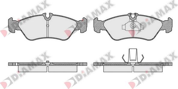 Diamax N09507 - Тормозные колодки, дисковые, комплект autospares.lv