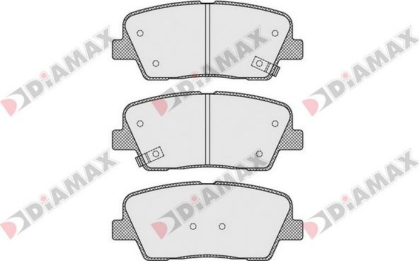 Diamax N09515 - Тормозные колодки, дисковые, комплект autospares.lv