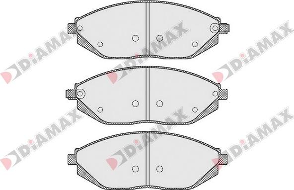 Diamax N09518 - Тормозные колодки, дисковые, комплект autospares.lv