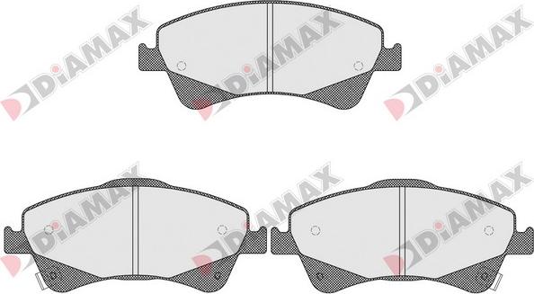 Diamax N09586 - Тормозные колодки, дисковые, комплект autospares.lv