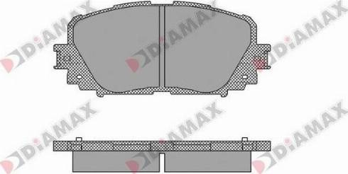 Diamax N09580 - Тормозные колодки, дисковые, комплект autospares.lv