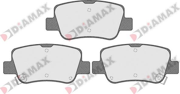 Diamax N09583 - Тормозные колодки, дисковые, комплект autospares.lv