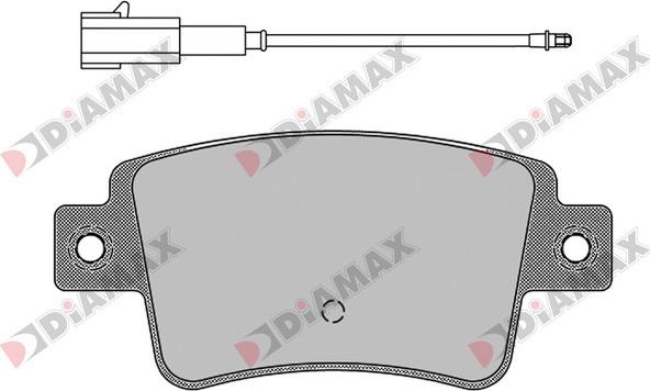 Diamax N09539 - Тормозные колодки, дисковые, комплект autospares.lv