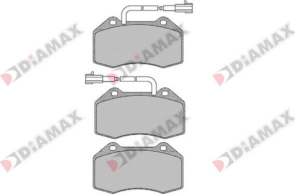 Diamax N09535 - Тормозные колодки, дисковые, комплект autospares.lv