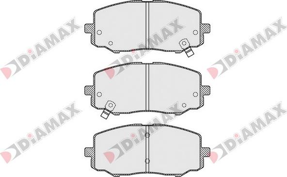 Diamax N09521 - Тормозные колодки, дисковые, комплект autospares.lv