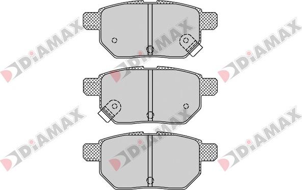 Diamax N09570 - Тормозные колодки, дисковые, комплект autospares.lv