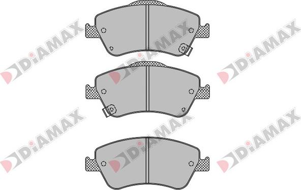 Diamax N09572 - Тормозные колодки, дисковые, комплект autospares.lv