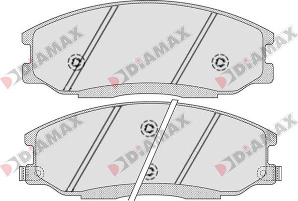 Diamax N09696 - Тормозные колодки, дисковые, комплект autospares.lv