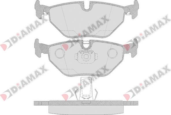 Diamax N09691 - Тормозные колодки, дисковые, комплект autospares.lv