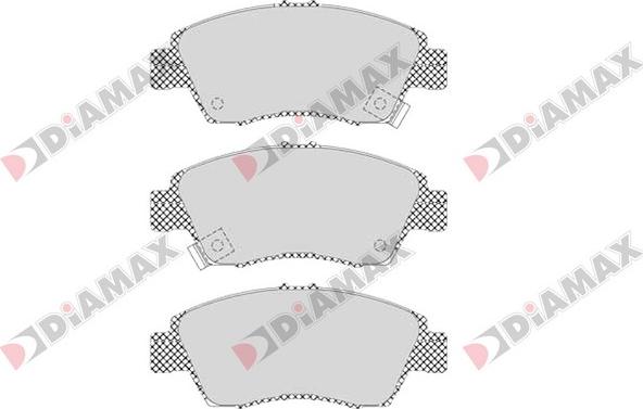 Diamax N09649 - Тормозные колодки, дисковые, комплект autospares.lv