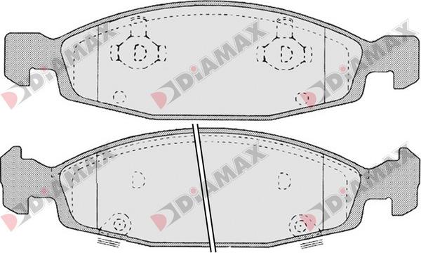 Diamax N09640 - Тормозные колодки, дисковые, комплект autospares.lv