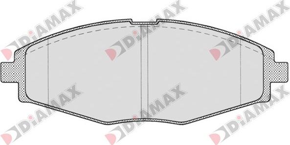 Diamax N09648 - Тормозные колодки, дисковые, комплект autospares.lv