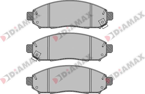 Diamax N09643 - Тормозные колодки, дисковые, комплект autospares.lv