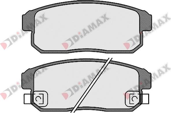 Diamax N09656 - Тормозные колодки, дисковые, комплект autospares.lv