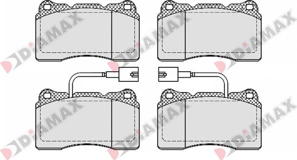 Diamax N09650 - Тормозные колодки, дисковые, комплект autospares.lv