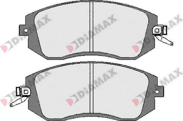 Diamax N09658 - Тормозные колодки, дисковые, комплект autospares.lv