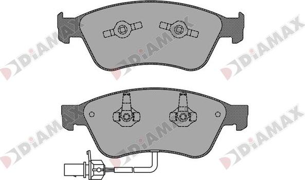 Diamax N09666 - Тормозные колодки, дисковые, комплект autospares.lv