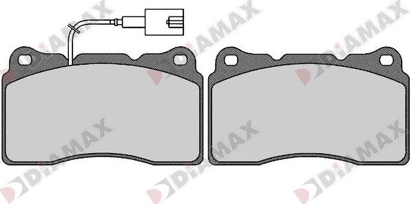 Diamax N09668 - Тормозные колодки, дисковые, комплект autospares.lv