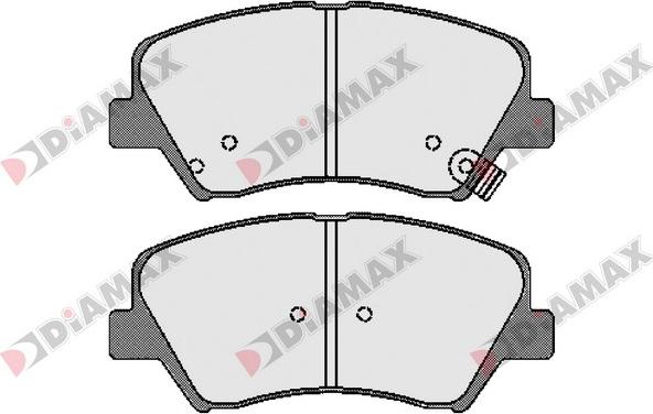 Diamax N09605 - Тормозные колодки, дисковые, комплект autospares.lv