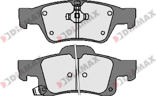 Diamax N09600 - Тормозные колодки, дисковые, комплект autospares.lv