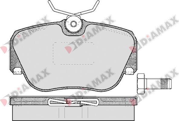 Diamax N09619 - Тормозные колодки, дисковые, комплект autospares.lv