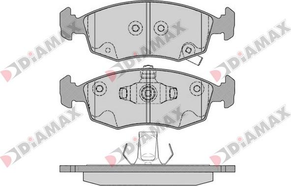 Diamax N09615 - Тормозные колодки, дисковые, комплект autospares.lv